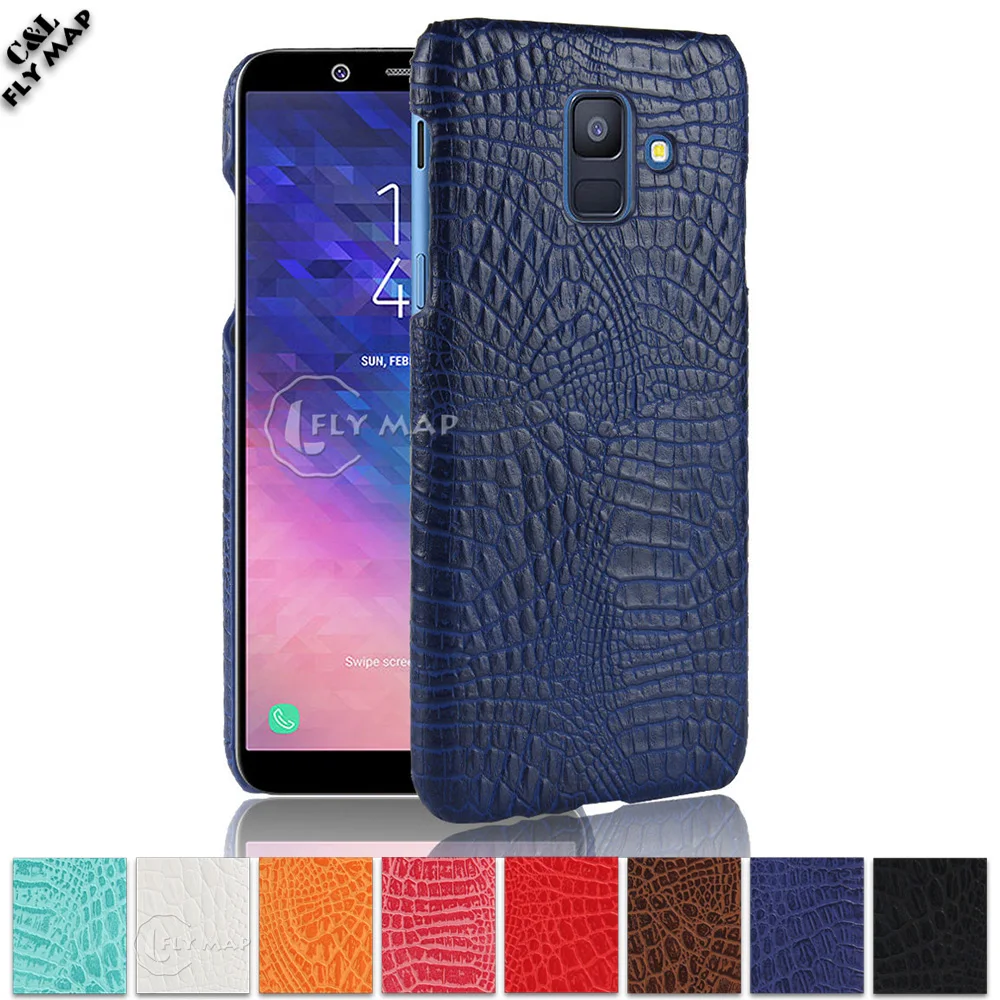 Crocodile Case for Samsung Galaxy A6 2018 A600 A600F A600FN A600F/DS Hard PC Protective Phone Cover SM-A600 SM-A600F SM-A600FN