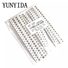 200 pçs 5% 1210 smd resistores sortidas kit conjunto, 10 valuex20pcs = 200 pçs 0r82 0r75 r68 r560 0r50 r47 r33 r22 r150 r100