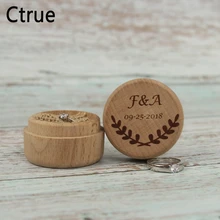 

Personalized Rustic Ring Bearer Box Custom Wedding Ring holder vintage Wedding Ring Boxes Engraved Wooden Ring Box