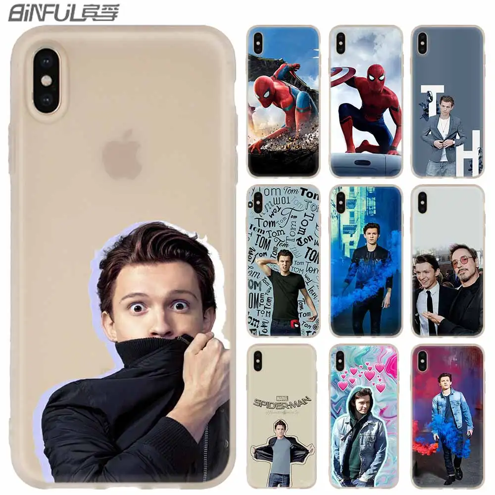 

spider man Tom Holland Case for iphone XS 11 Pro Max XR X 10 Cover Phone Cases for iphone 7 8 plus 6s 5 4s