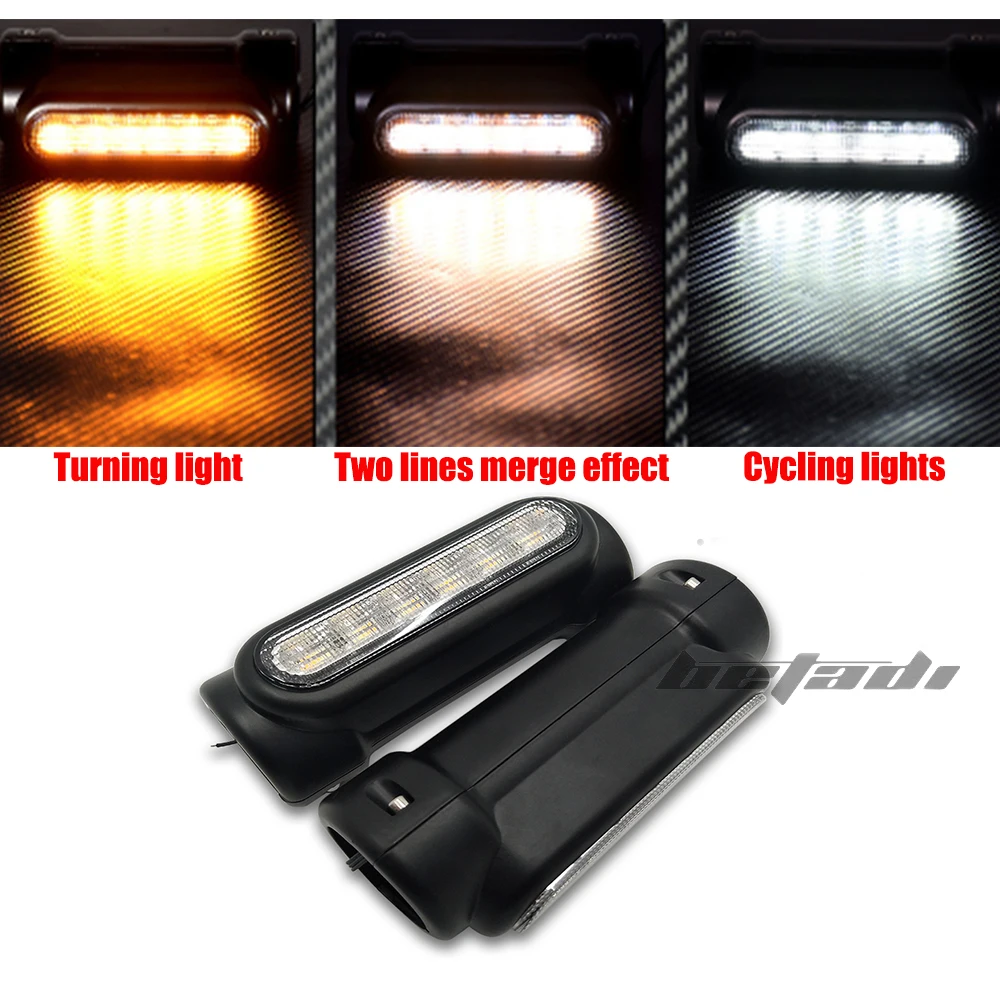 Moto led общего назначения Barre La Route Switchback Conduite lumineux Noir хром для Harley Touring Guard bar light Pour