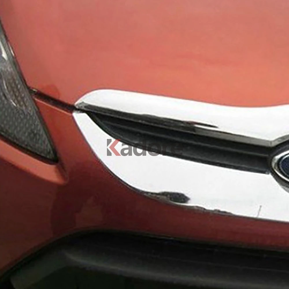 Для Ford Fiesta 2009 2010 2011 Хромированная передняя решетка гриль капот крышка двигателя отделка ABS аксессуары для внешней отделки