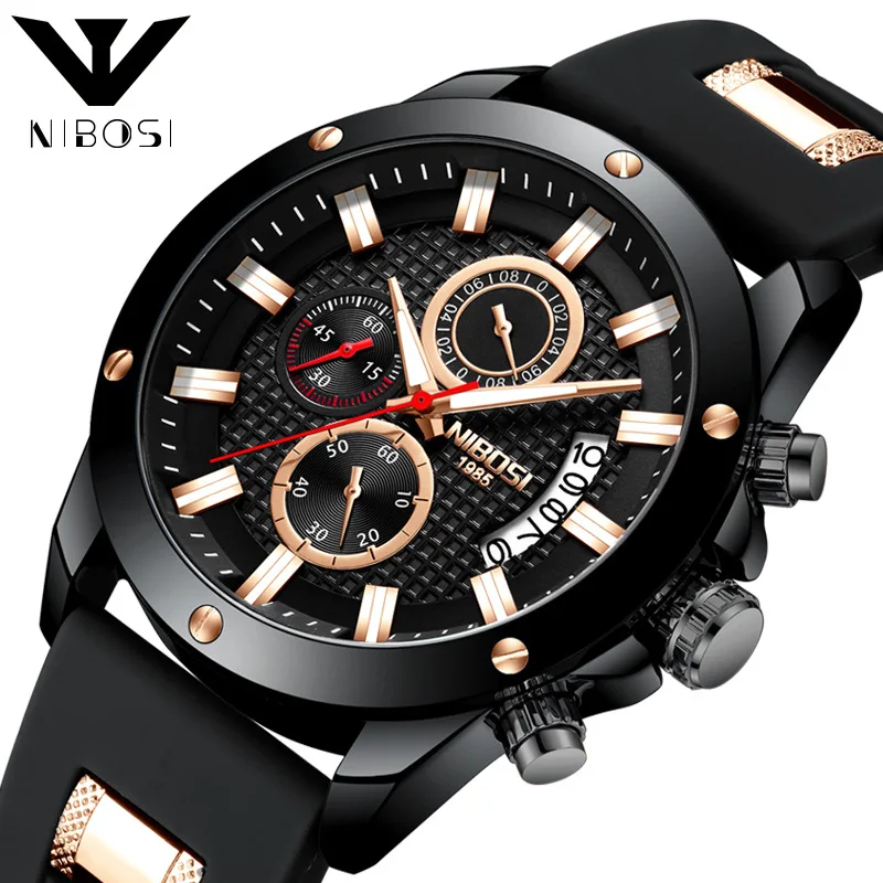 

2019 new chronograph sports quartz watch fashion business waterproof men's watch steel belt