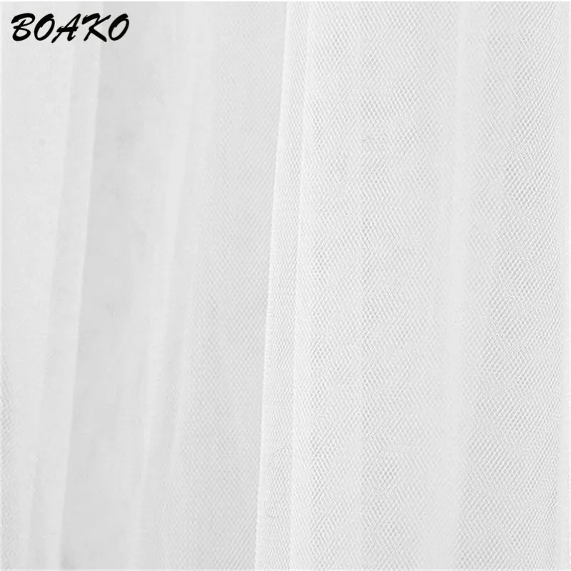 BOAKO 120cm White Ivory Cathedral Wedding Veil With Coumb Two Layer Cut Edge Long Bridal Veil Wedding Accessories Velos De Novia