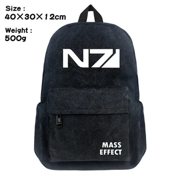 

Game backpack MASS EFFECT cartoon multi-function leather shoulder bag pencil bag cosplay party schoolbag adult kids unisex