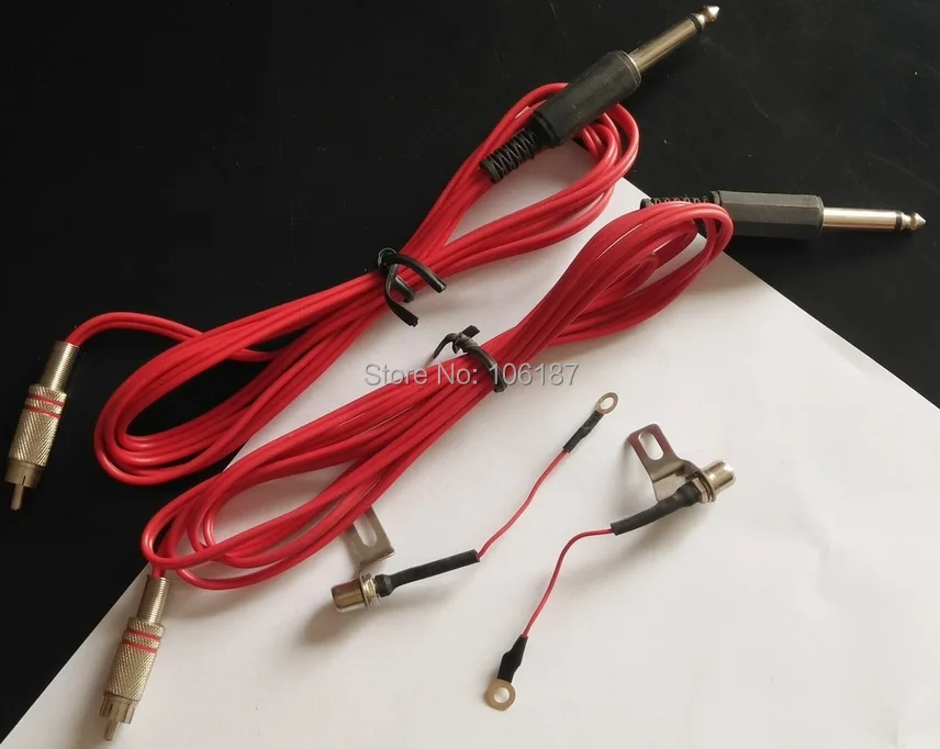 

50Pcs Wholesale DHL Tattoo Clip CORDS Tattoo RCA Jack Conversion Kit Plug For Tattoo Power Supply