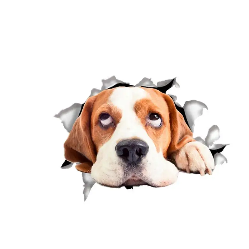 

Creative Puppy Wall Stickers 3D Wall Decoration Toilet Cover Notebook Sticker PVC Animal Stickers on the Toilet Seat