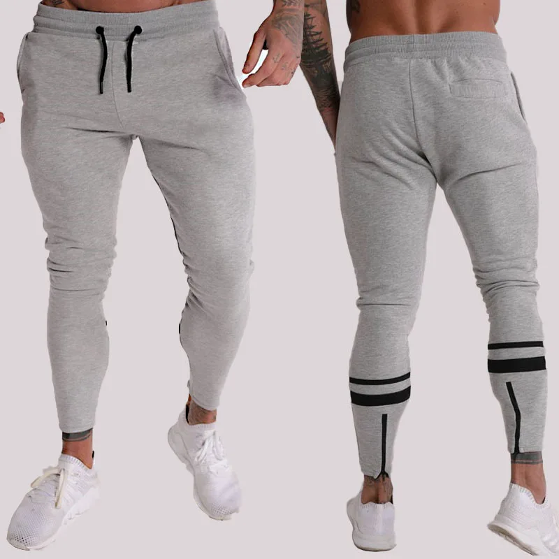 

Streetwear casual men's 2019 cotton men's fashion sportswear men's jogger gyms fitness gray trousers bodybuilding men's clothing