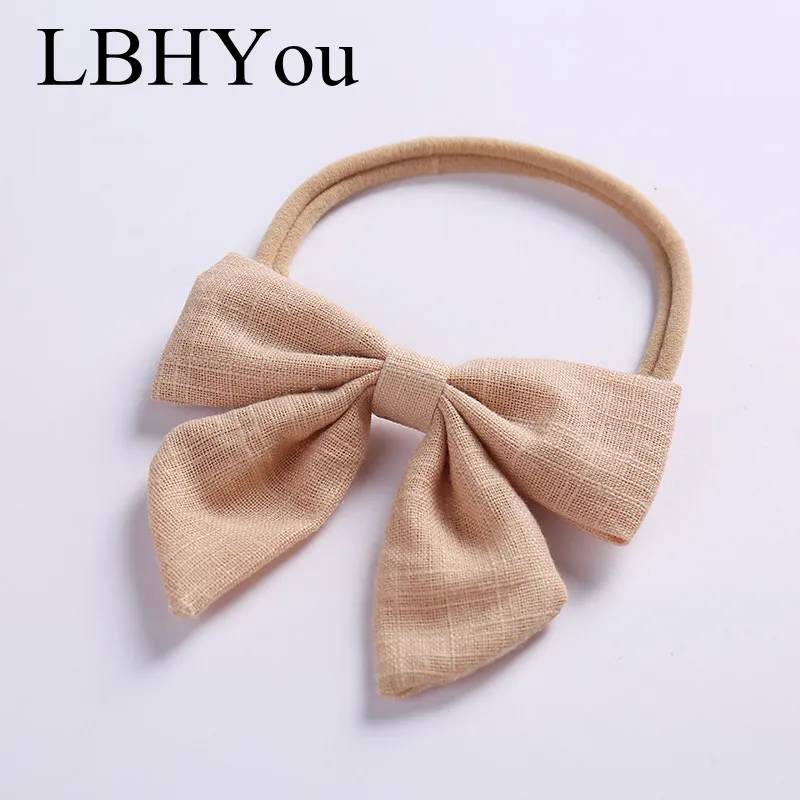 Заколки с бантом нейлон Hairbands универсальный размер эластичные банты нейлоновые оголовья обувь для девочек хлопок белье бантом аксессуары для волос