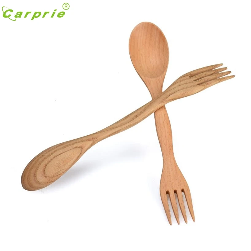 Новая деревянная походная Посуда Spork вилка, нож, столовые приборы DE31X15