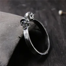 S925 Стерлинговое Серебро Ретро тайский серебряный череп мужской и женский персональный модный Открытый браслет