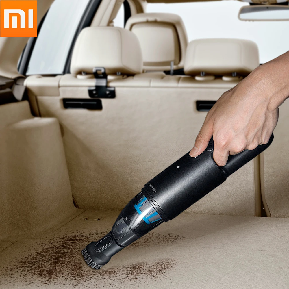 

M,Xiaomi Handheld Vacuum Cleaner Cleanfly Fvq Portable Wireless Mini Cleaner 2In1 Nozzle With Led Light Car Charger Hepa Filter