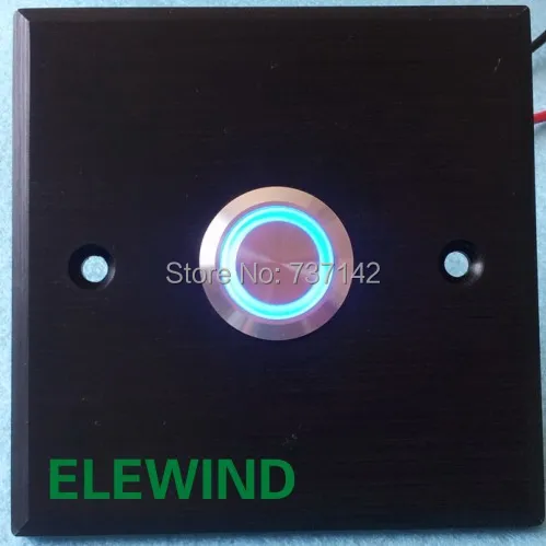 

ELEWIND 22mm door bell push button(PM221F-11E/B/12V/S with black aluminium plate)
