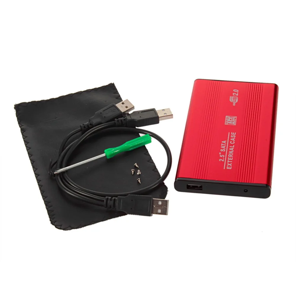 

1 pcs USB 2.0 2.5 Inch Shockproof USB 2.0 Aluminum External Storage SATA Hard Drive HDD Enclosure Box Case