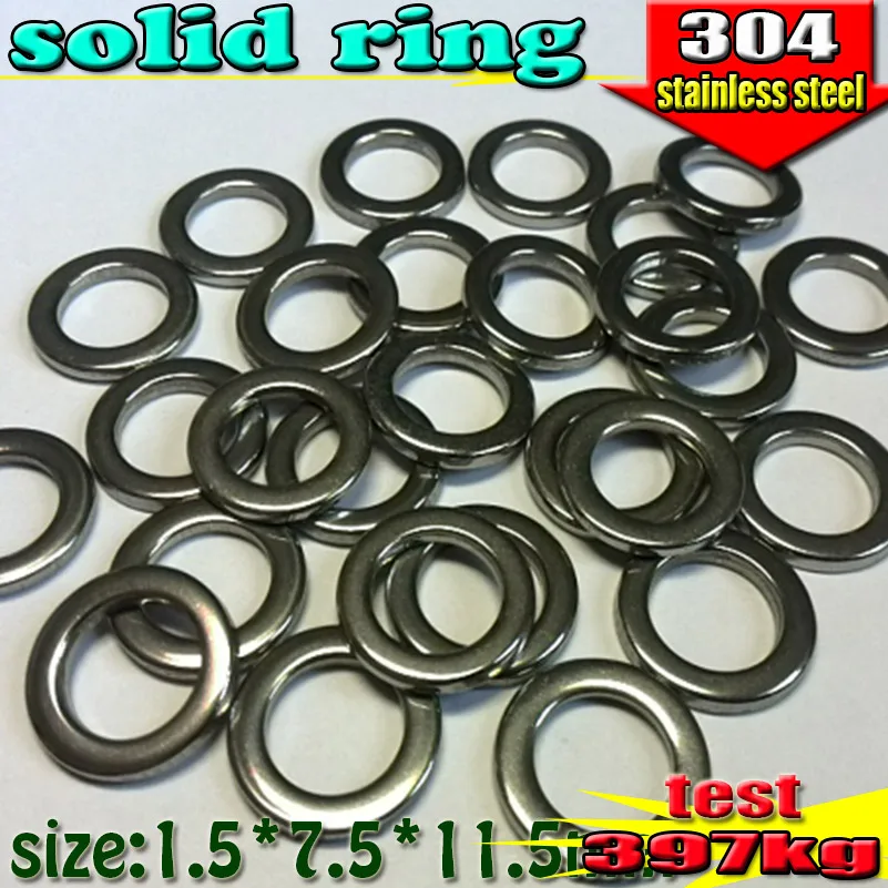 Iscas de Pesca Pcs o Melhor de 304 Conector Anel Sólida Tamanho * 11.5mm Quantidade 1000 Aço Inoxidável 1.5*7.5mm