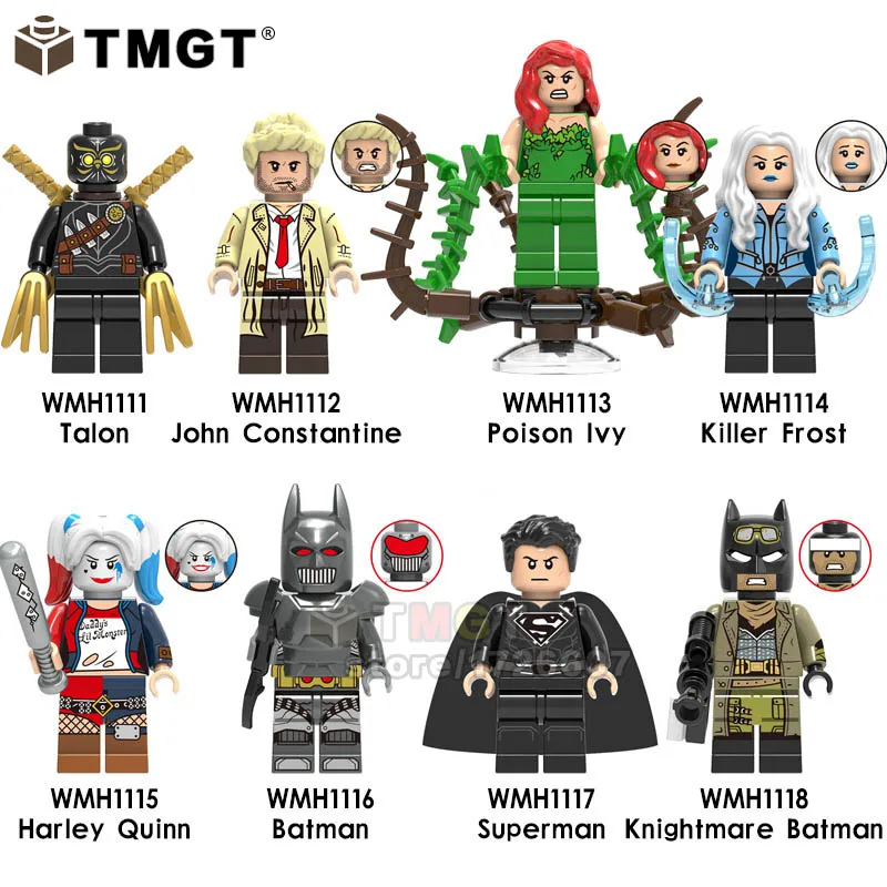 

Single Sale Batman Superman Harley Quinn Talon Poison Lvy Killer Frost Building Blocks Toys Gifts For Children