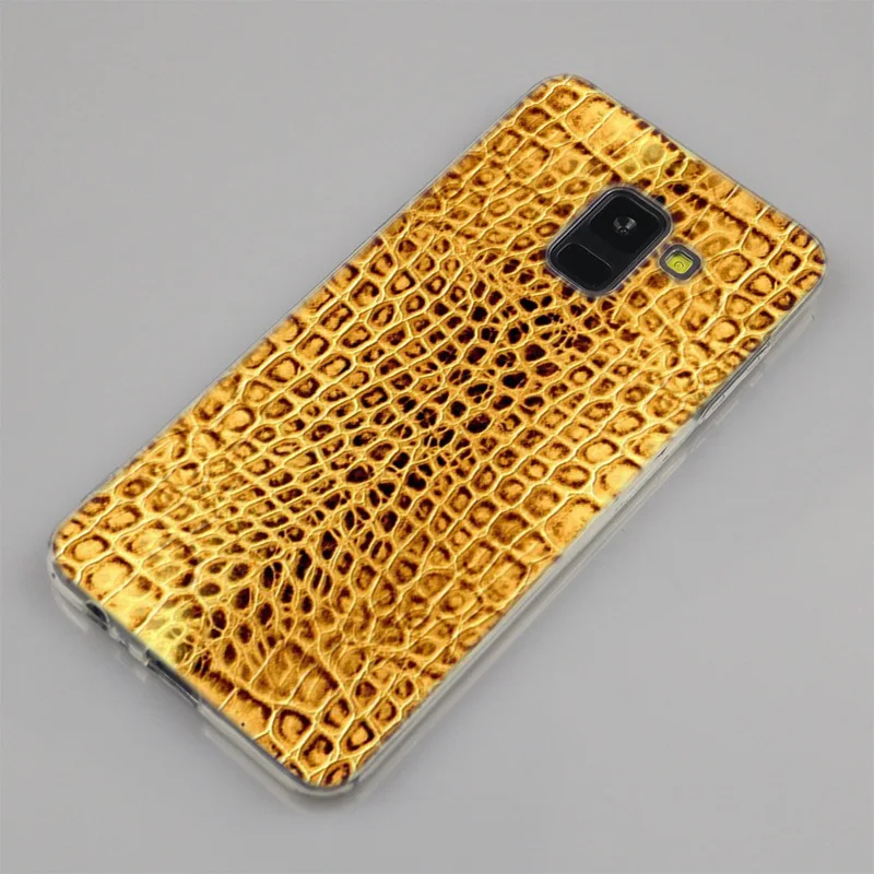 Силиконовый чехол с текстурой крокодиловой кожи для Samsung Galaxy A50 A30 A10 A40 A6 A8 Plus A20 E A5