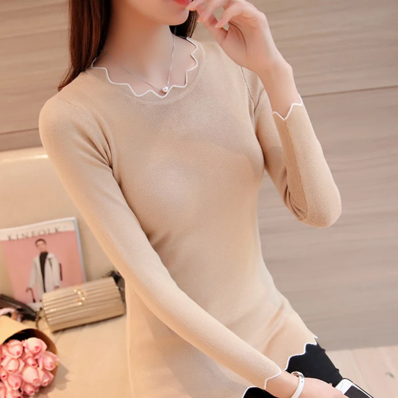 Chompas de mujer para el invierno 2018 Autumn Winter Women Sweaters and Pullovers Long Sleeve Knitting Sueter Mujer Pull Femme