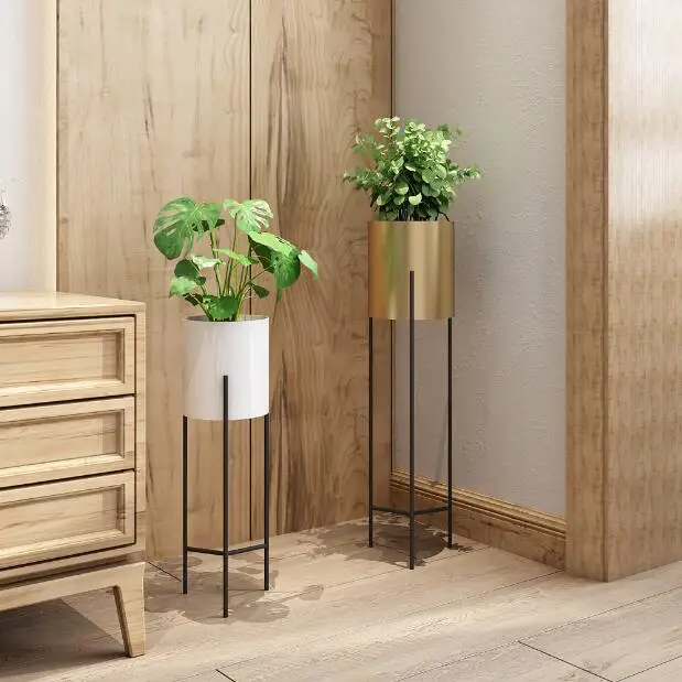 

Nordic Tieyi Flower Stand Multi-storey Indoor Living Room Green Planting Hanging Orchid Stand Balcony Flower Pot Metal Stand
