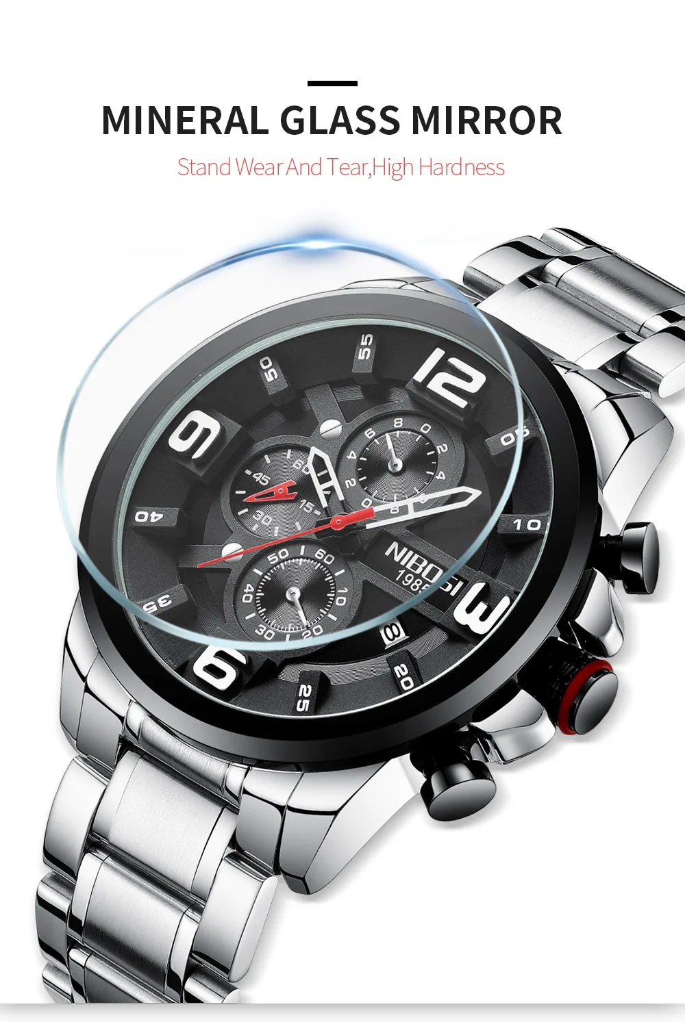 NIBOSI Reloj Hombre 2018 Men Watches Top Brand Luxury Sports Watches For Men Watches 2018 Luxury Brand Waterproof Full Steel     (7)
