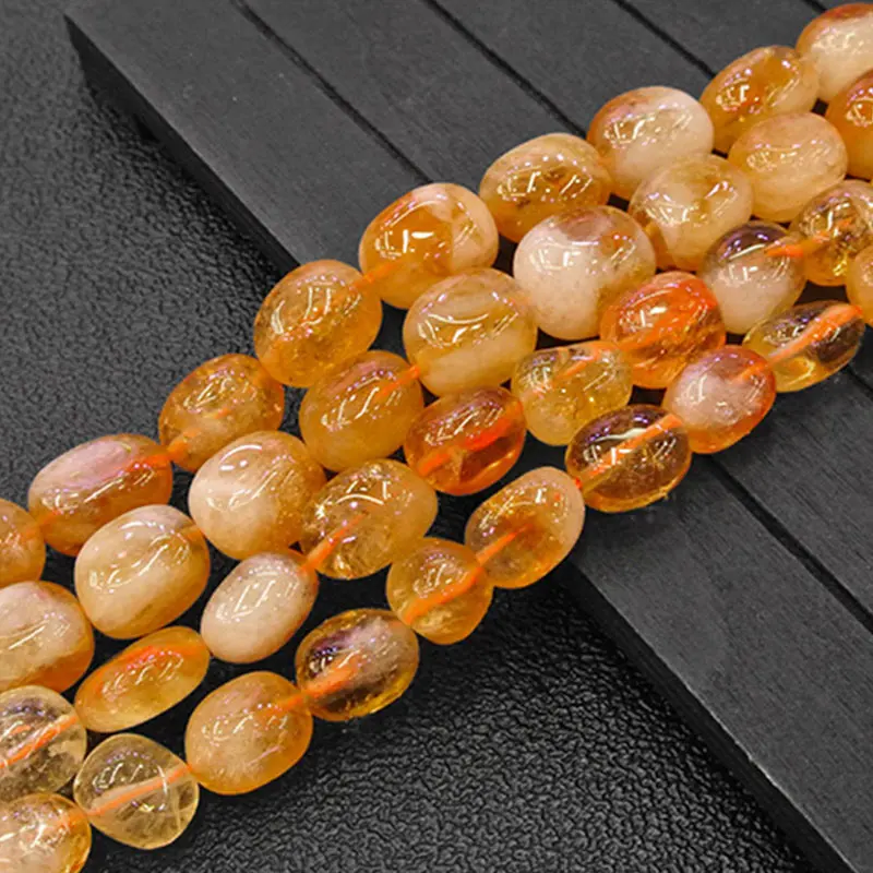 Natural Citrines Quartz Beads Freefrom Potato Loose DIY For Jewelry Making Accessories 15'' Women Men Gift | Украшения и