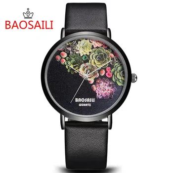 

Luxury Top Brand Women Watches Flower Dial Waterproof Quartz Wristwatches Fashion Ladies Watch Bracelet Leather Band Reloj Mujer
