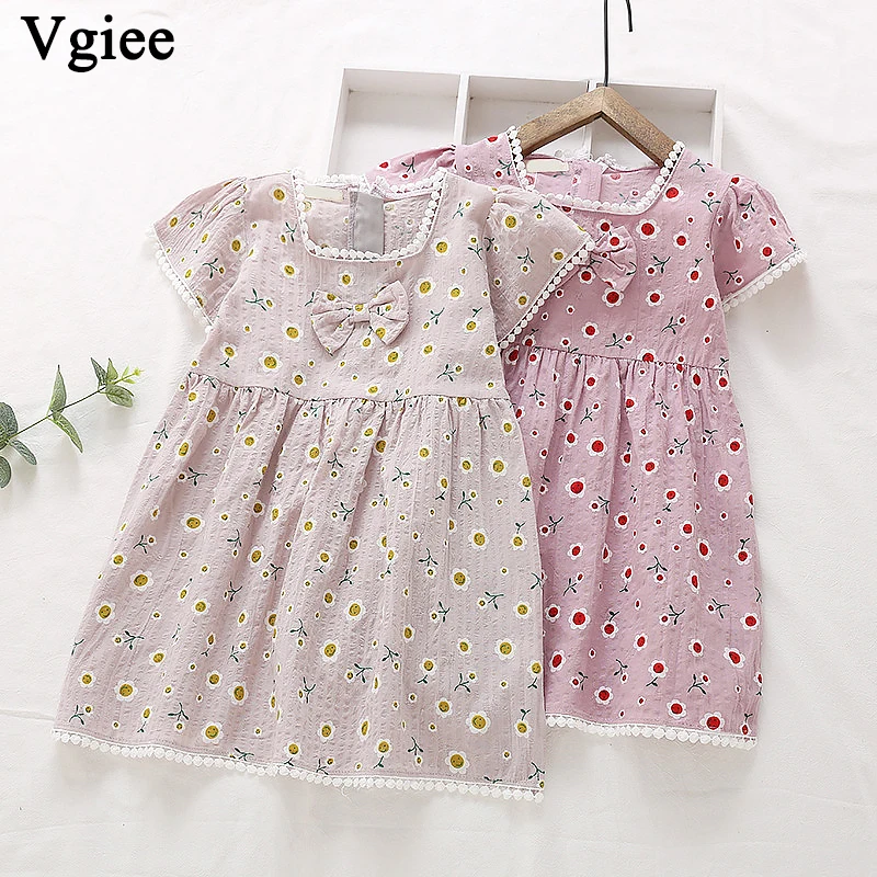 

Vgiee Dress for Baby Girls Dresses 2019 Spring Summer Party Princess Dress Print Flower Little Girls Clothing CC305