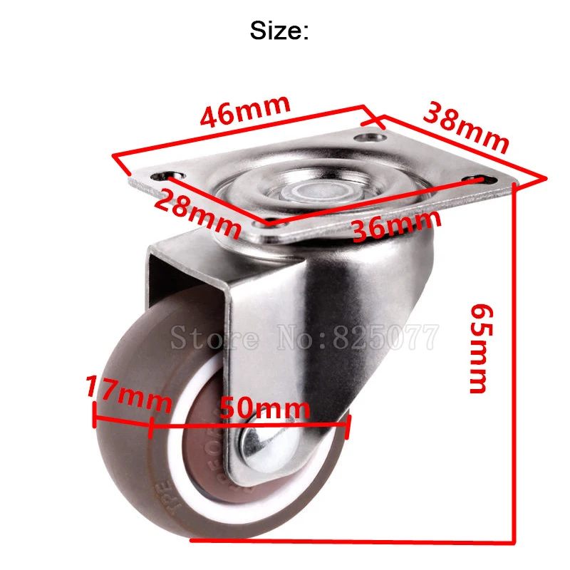 خفيفة الوزن عجلات ، حجم 2 بوصة/50 ملليمتر ، TPE المطاط ، سوبر كتم عجلات ، الدب 30 كجم/وحدة ، خزانة درج رفوف زهرة JF1444