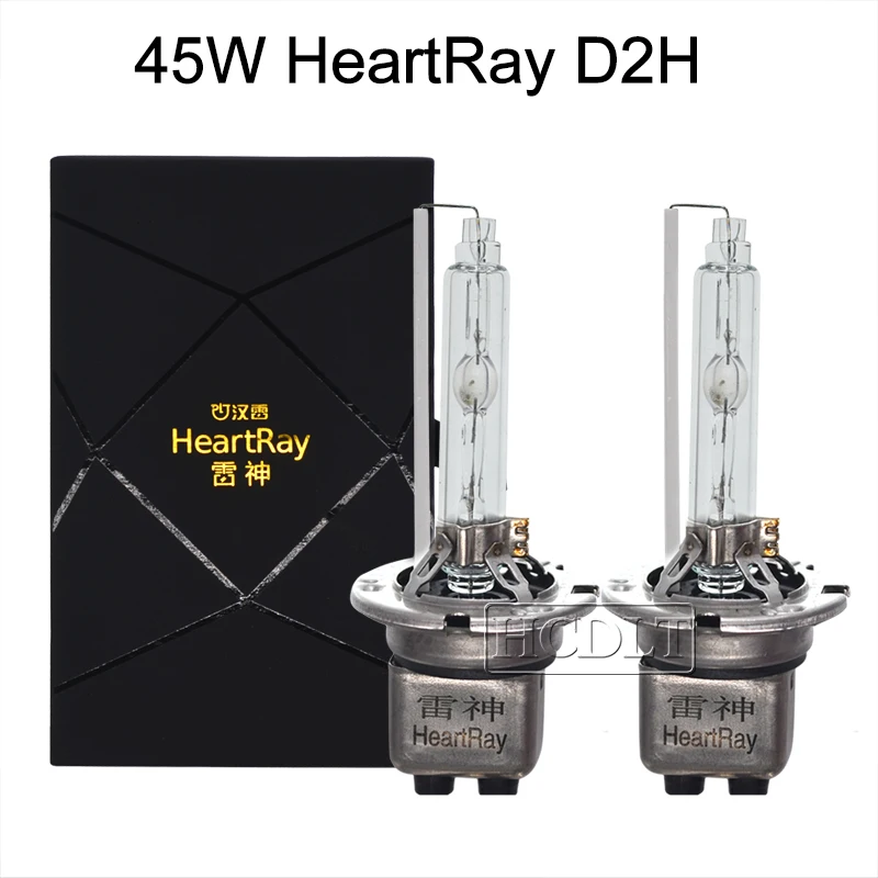 HCDLT HeartRay 45 Вт D2H ксеноновая галогенная лампа для фар 4800K 5800K металлическая основа D2C D2S с проводом для биксеноновых линз проектора