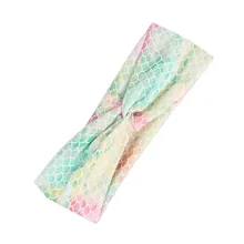 KANCOOCD Модная хлопковая Крестовая Женская головная повязка 1 шт. аксессуары с принтом для бега, гимнастики, упражнений, Эластичный Тюрбан