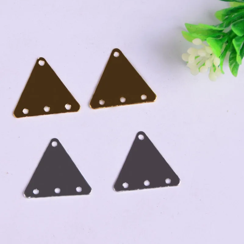 

18,81*0,36 мм 50 шт. медный материал серебряный цвет простой треугольник пустой штамп подвески для ожерелья кулон для DIY ювелирных изделий