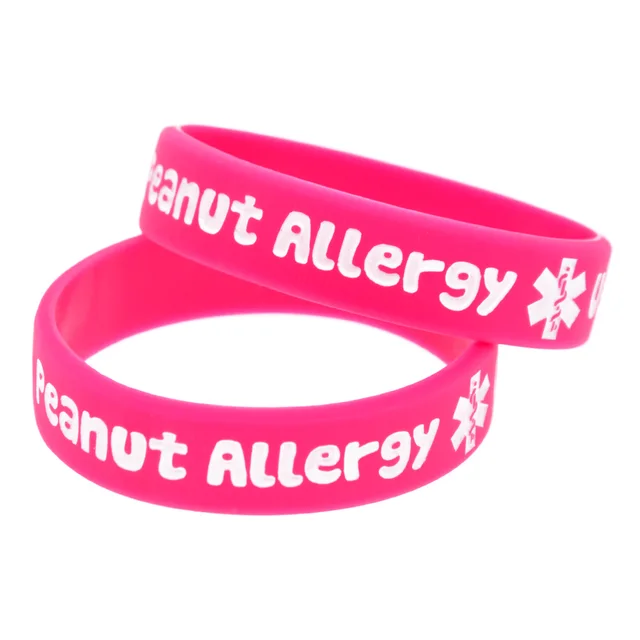 Onebandahouse 1pc Child Size Wristband Peanut Allergy Call 911 Onebandahouse 1pc Child Size Wristband Peanut Allergy Call 911 Silicone Bracelet