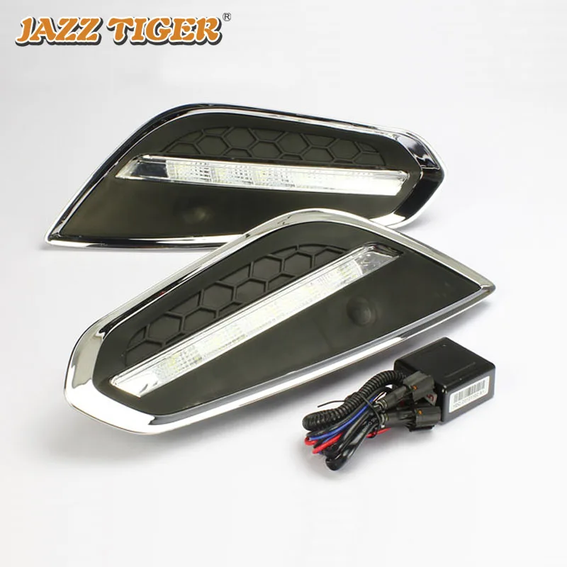  JAZZ TIGER Auto Light-Off Function Waterproof 12V Car LED Daytime Running Light LED DRL Lamp For Vo - 32788826222