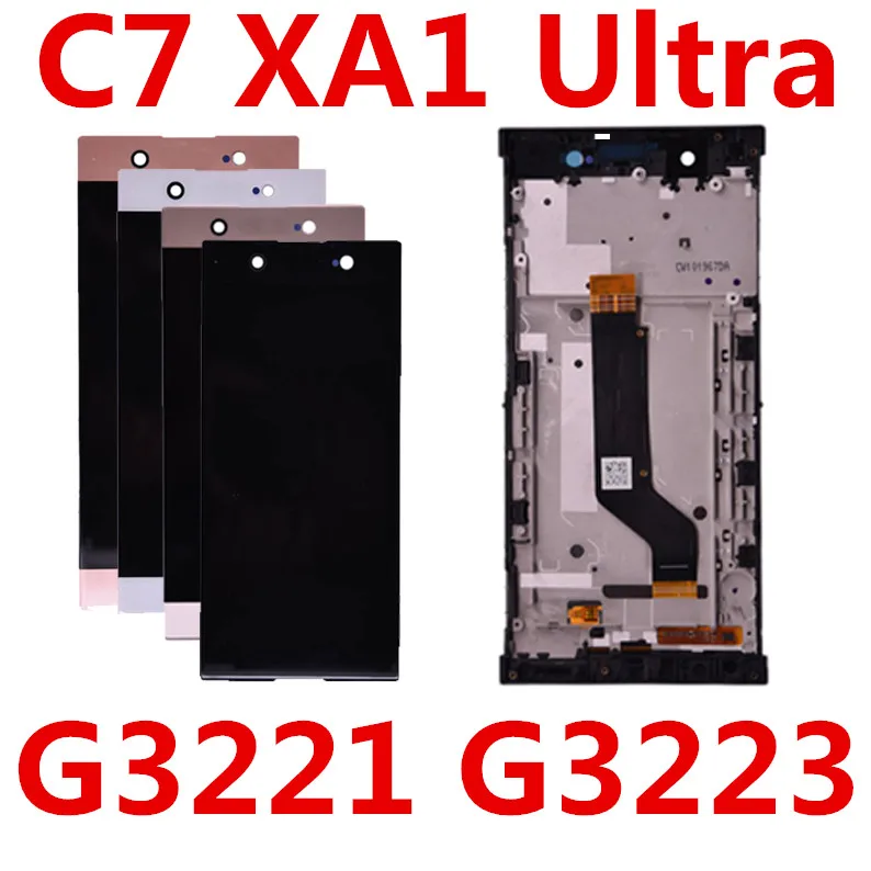 

6.0 inch For SONY Xperia XA1 Ultra G3221 G3223 LCD Screen Display Digitizer For Sony C7 Assembly Touch screen Frame