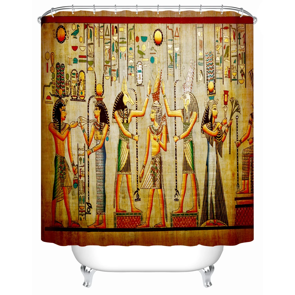 

CHARMHOME Accept Custom Image Bathroom Curtain Ancient Egyptian Life A Diagram Showing Practical Furniture Shower Curtain