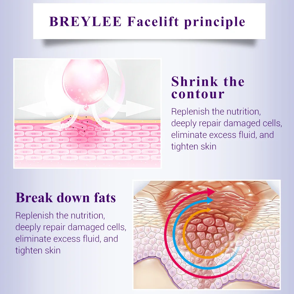 BREYLEE эфирные масла быстрая укрепляющая подтяжка эссенция для лица масло массажное уход за кожей с сывороткой против старения морщин Ремонт 1 шт