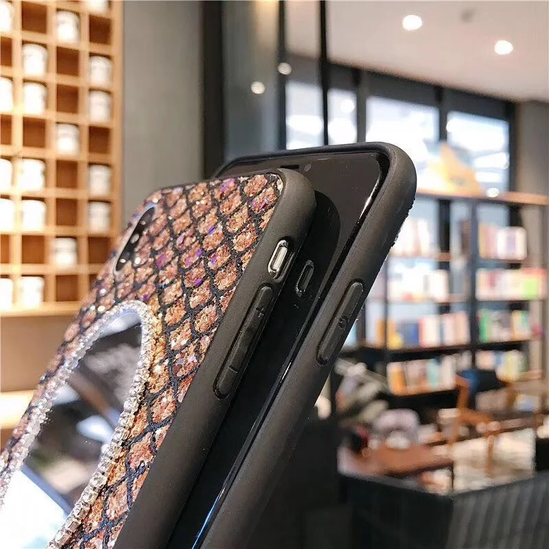 Блестящие весы для драгоценных камней с бахромой чехол телефона samsung s10 9 Plus Lite A50 70