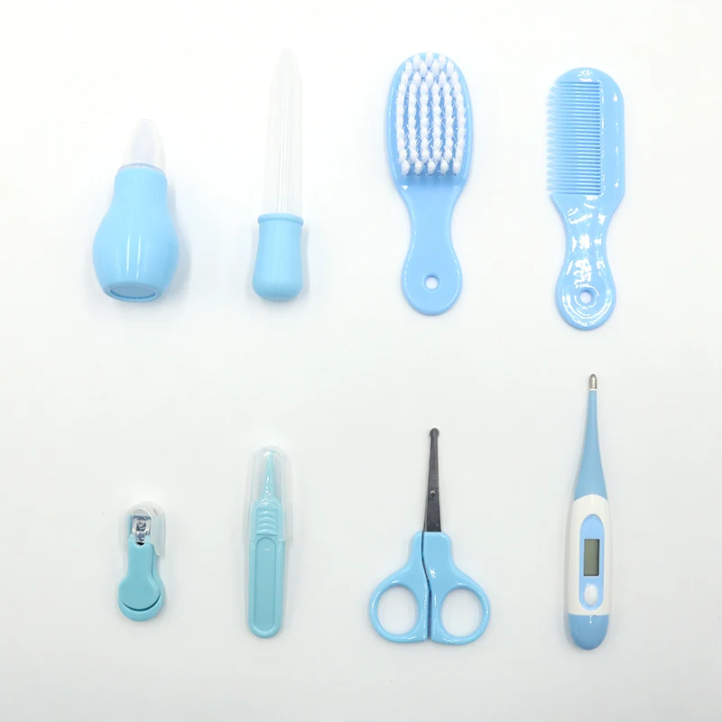 Conjunto de Cuidados de Saúde Termômetro do Bebê Neonatais com Tampa 8 Peças Crianças Kit Manicure Nail Clippers Grooming Pente Esmeril Escova Cuidados 21 Kits de cuidados pessoais e c a saúde