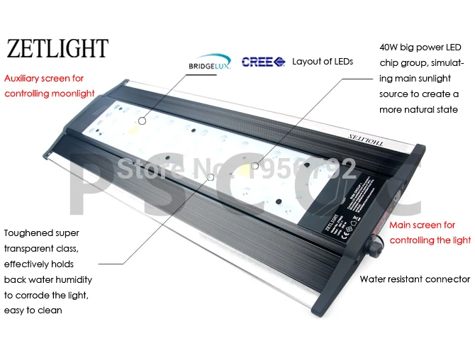 ZETLIGHT серии ZT ZT-6600 Высококачественная аквариумная лампа, благородство в лампе, тонкий корпус, профессиональная Коралловая лампа. С дистанционным управлением