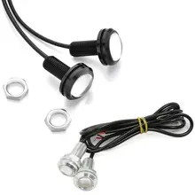 CYAN SOIL BAY 2X 9W Eagle Eye Lamp LED DRL Fog Daytime Running Car Tail Light 18MM White Amber Yellow Ice Blue Red DC 12V 24V