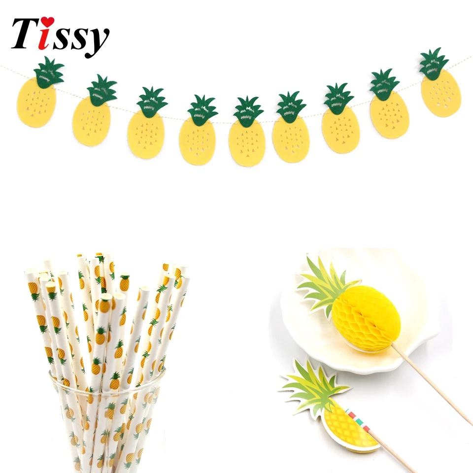 21 шт. летний праздничный декор фламинго и Pinapple набор для вечеринок гирлянда торт