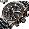 Relogio Masculino LIGE New Sport Chronograph Mens Watches Top Brand Luxury Full Steel Quartz Clock Waterproof Big Dial Watch Men ► Photo 1/6