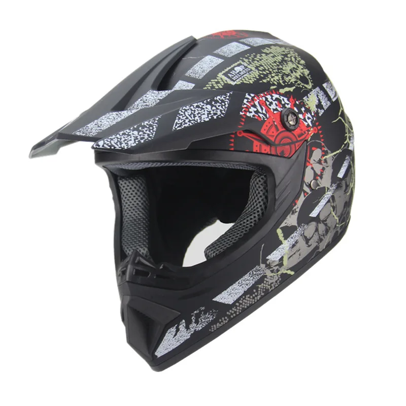 Черный пиратский крутой мотоциклетный шлем детский внедорожный шлем велосипед Горные am, DH кросс-шлем ABS Capacete мотокросса Casco