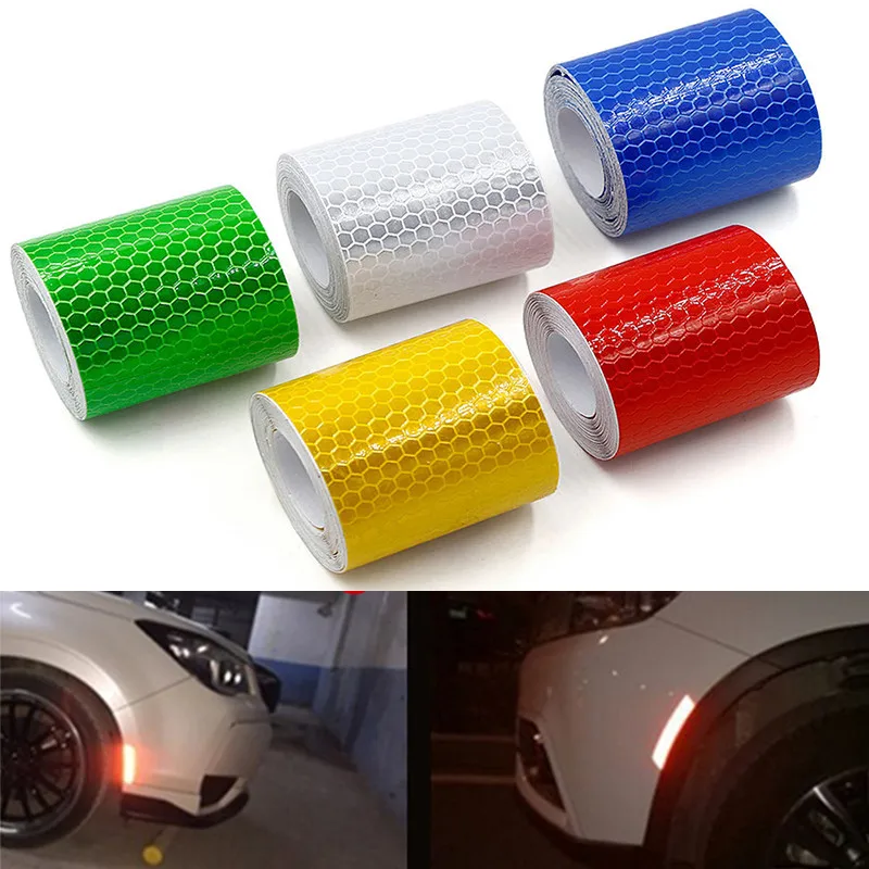

5CM*3M Car Reflective Tape Sticker Car Styling Self Adhesive Warning Tape Automobiles Motorcycle Reflective Strip on Car Styling