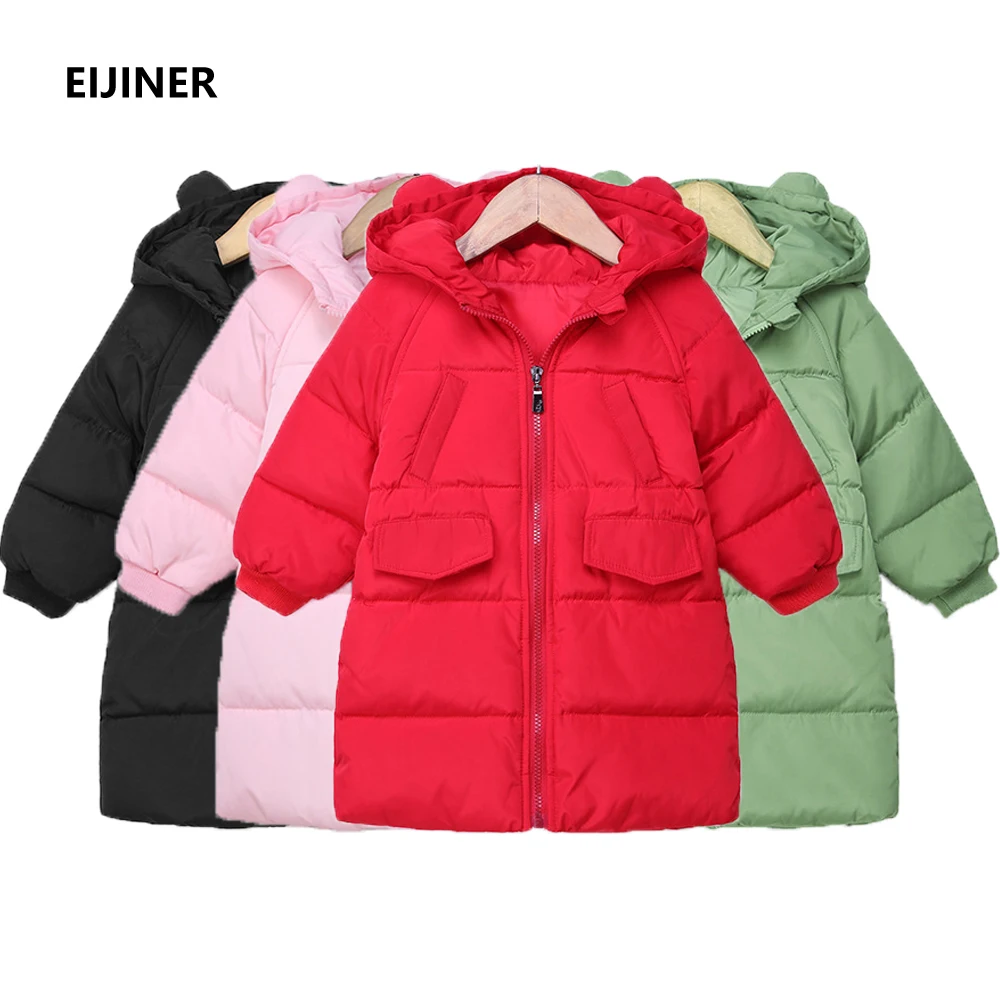 

90% White Duck Down children's down jacket Winter 2018 New Kids Girl Down Jacket Coats Kids Hooded Jackets Parka Girls Outerwear