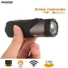 Новое поступление! Оригинальная Экшн-камера SOOCOO HD 15m Водонепроницаемая Спортивная камера 1080p go extreme pro cam WiFi 170D 12MP CMOS