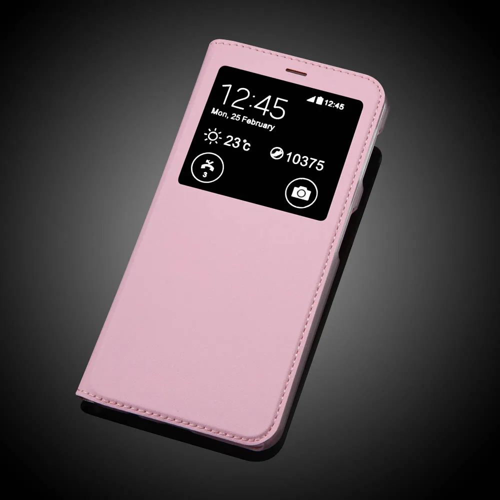 Батарея Корпус Чехлы для Samsung Galaxy A8 Star SM-G8850 A750 A7 A9 J4 плюс J6 плюс J6+ Флип роскошный из искусственной кожи чехол - Цвет: Розовый