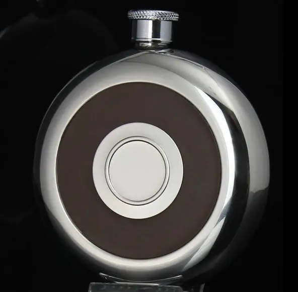 5oz Stainless Steel round Hip Flask Liquor Whisky Pocket Bottle + Funnel Liquor Funnel free