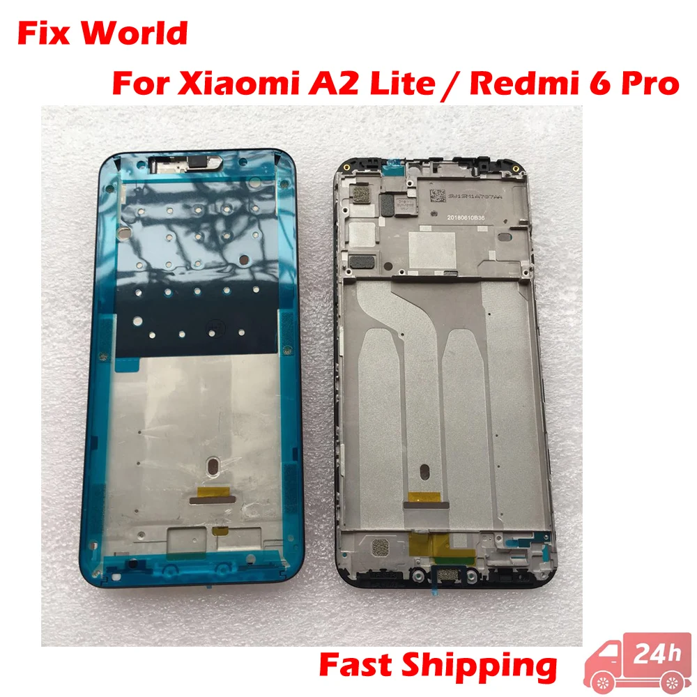 

Original Front Frame For Xiaomi Mi A2 Lite Front Housing Middle Frame Bezel LCD Supporting Frame For Redmi 6 Pro