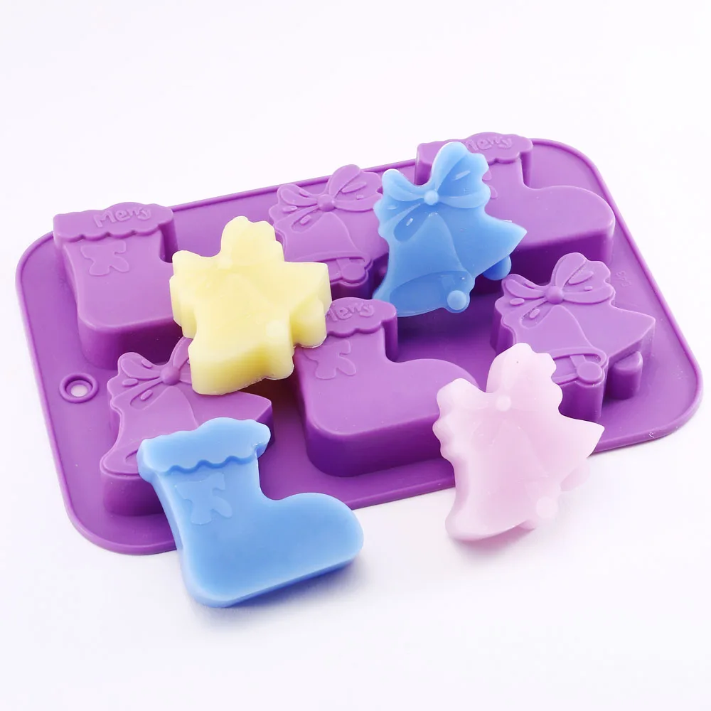 T0916J0334D Silicone Mold Chirstmas Boot Bell detail 11